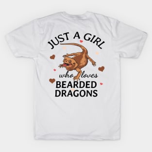 Just a Girl Who Loves bearded dragons Gift T-Shirt